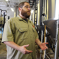 Aaron in brewery