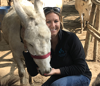 instructor Amy McClena and horse