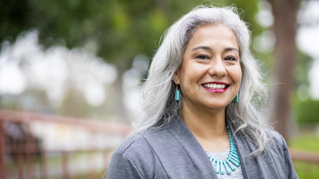 smiling senior woman