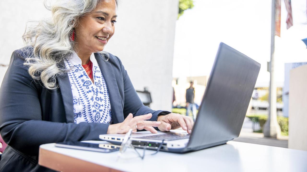 OLLI woman on laptop