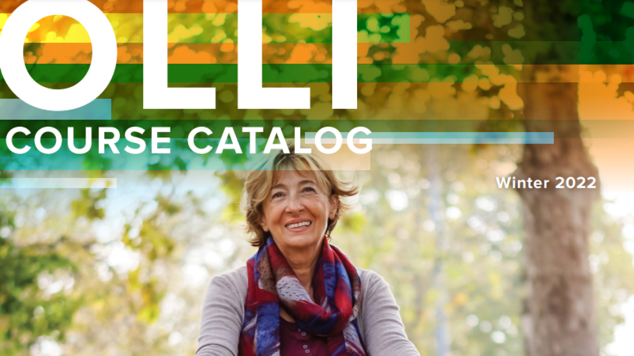 OLLI winter 2021 course catalog cover