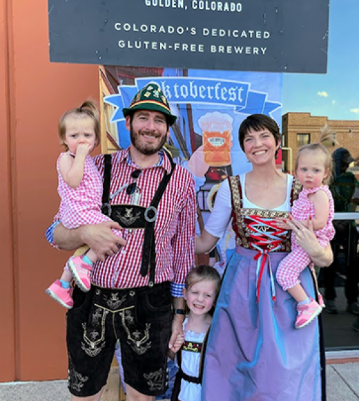 Alan and family in their annual Oktoberfest attire