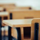 empty chairs in a classroom