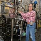 Leticia Chacon-Rodriguez in winery