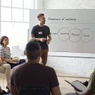 Group of individuals learning about wellness