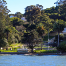 View of Angel Island Immigration Museum from the water