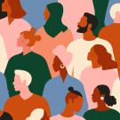 illustration of a crowd of diverse people